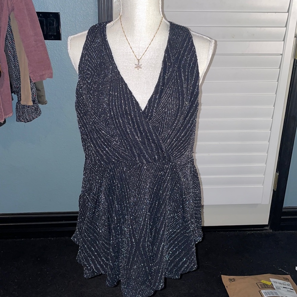 Glittery Romper Dress